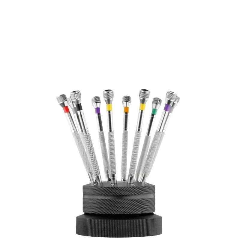 Watchmaker Screwdriver - 9-delige roestvrijstalen precisieschroevendraaierset Horlogereparatieset voor horlogemaker