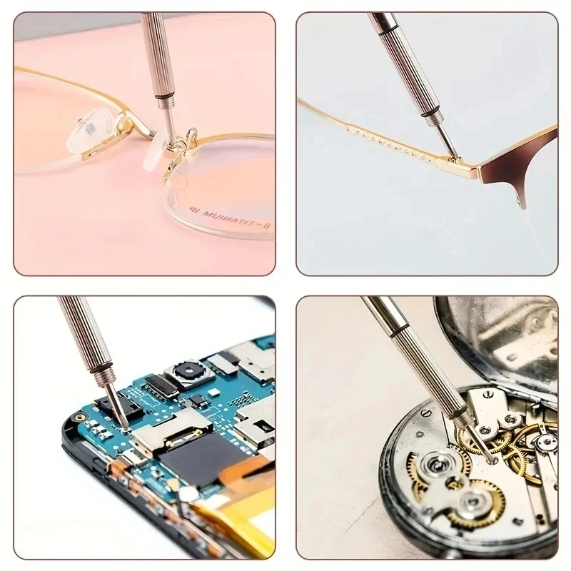 Watchmaker Screwdriver - Brillenschroevendraaier Brillenschroevendraaier Horlogereparatieset met sleutelhanger Draagbaar