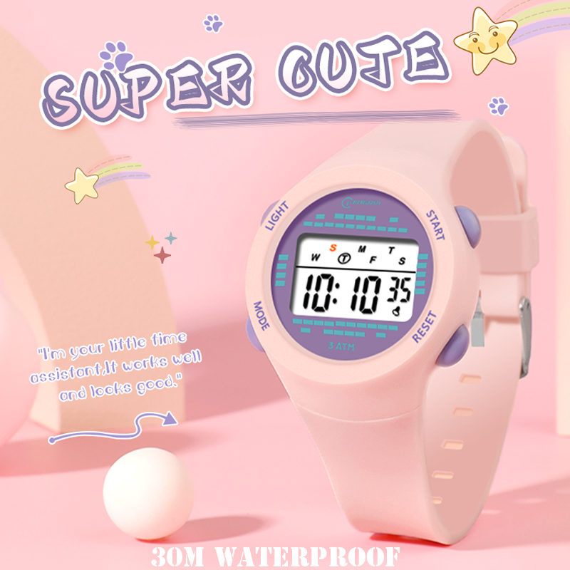 Smartwatch Watches For Kid Girl - Kinder Elektronisch Horloge Meisje Roze Schattige