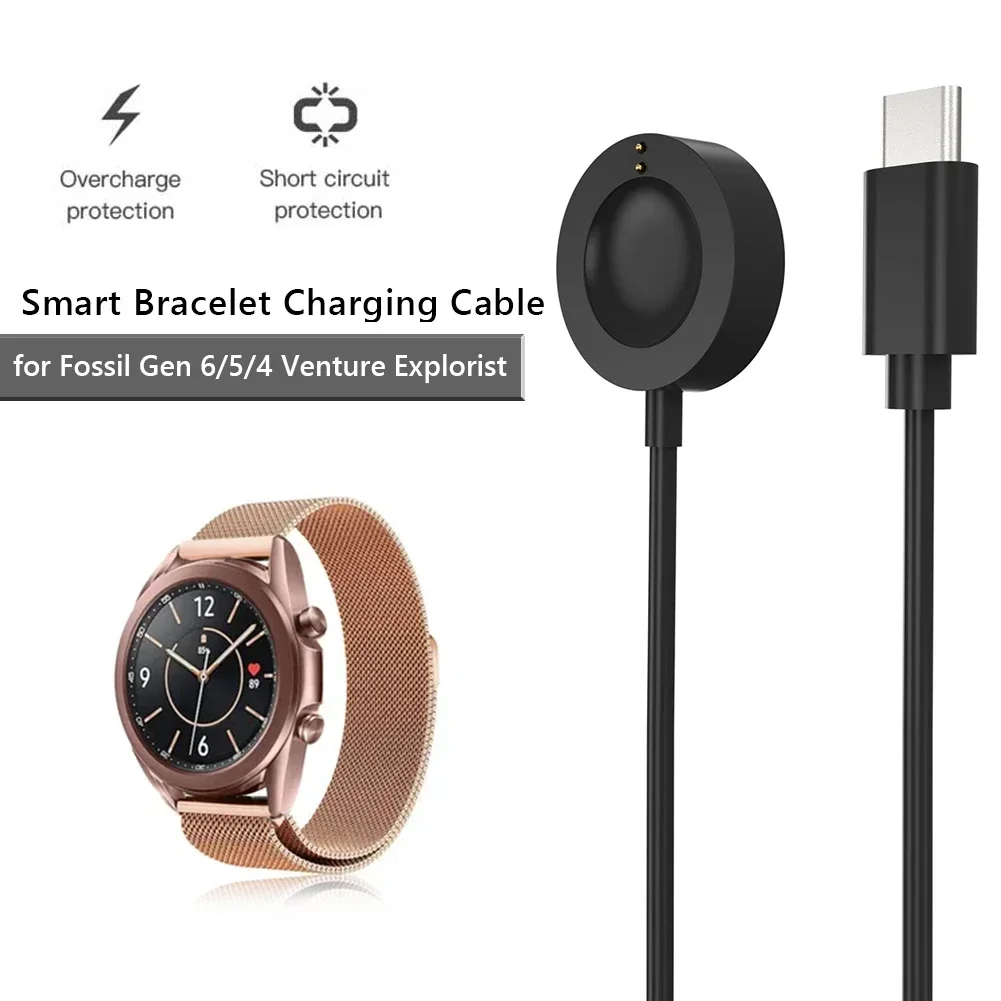 Fossil Watches Smartwatch Charger - 1M USB Type-C Magnetische Snellaad-oplader Dock