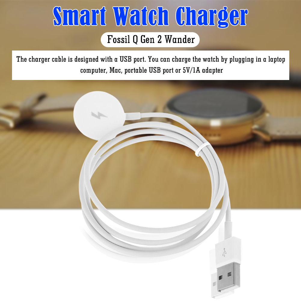 Fossil Watches Smartwatch Charger - Horloge-oplaadkabel USB-oplaaddockkabels Horloges Voeding Cradle Cord