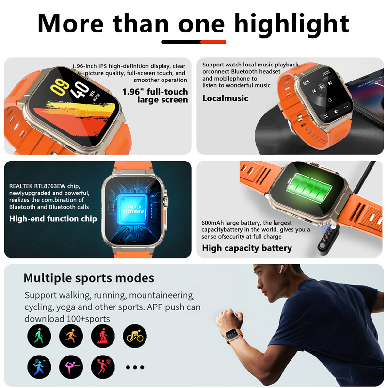 Lichte 600Mah Hoge Capaciteit  - Smartwatch Latest Watches For Men recensie en prijs