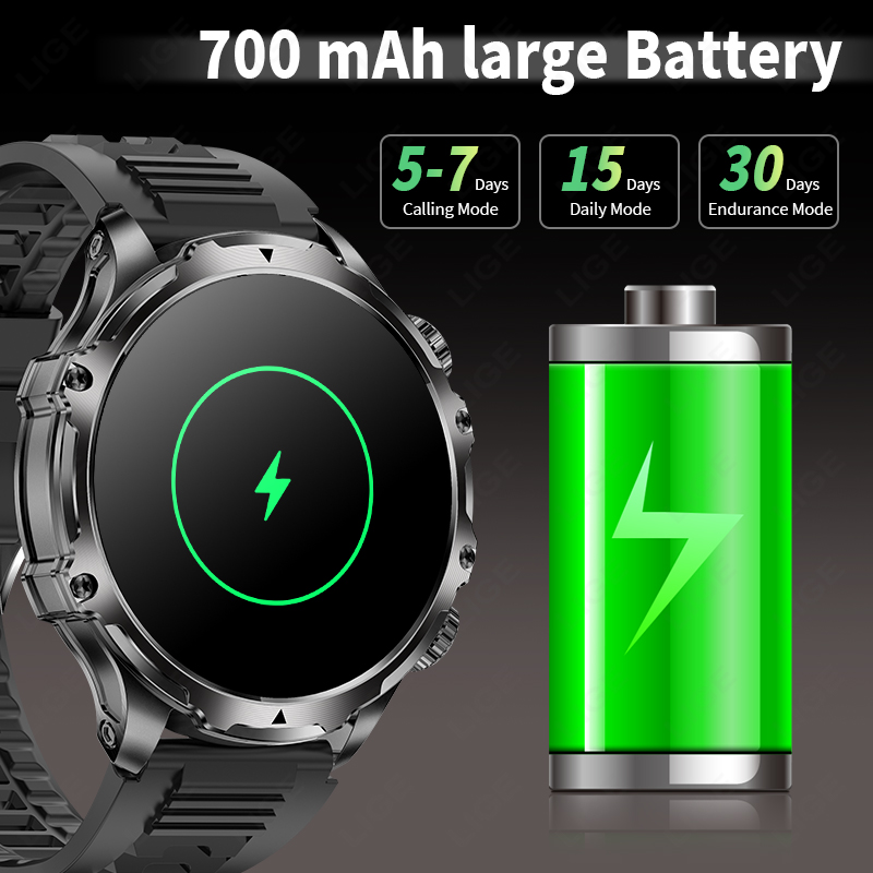 LIGE 700mah Grote batterij Zak - Smartwatch Latest Watches For Men recensie en prijs