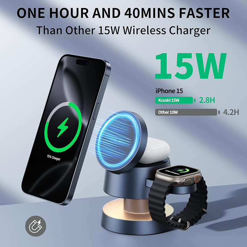 3-in-1 draadloos oplaadstation - Smartwatch Watches Compatible With Iphone recensie en prijs