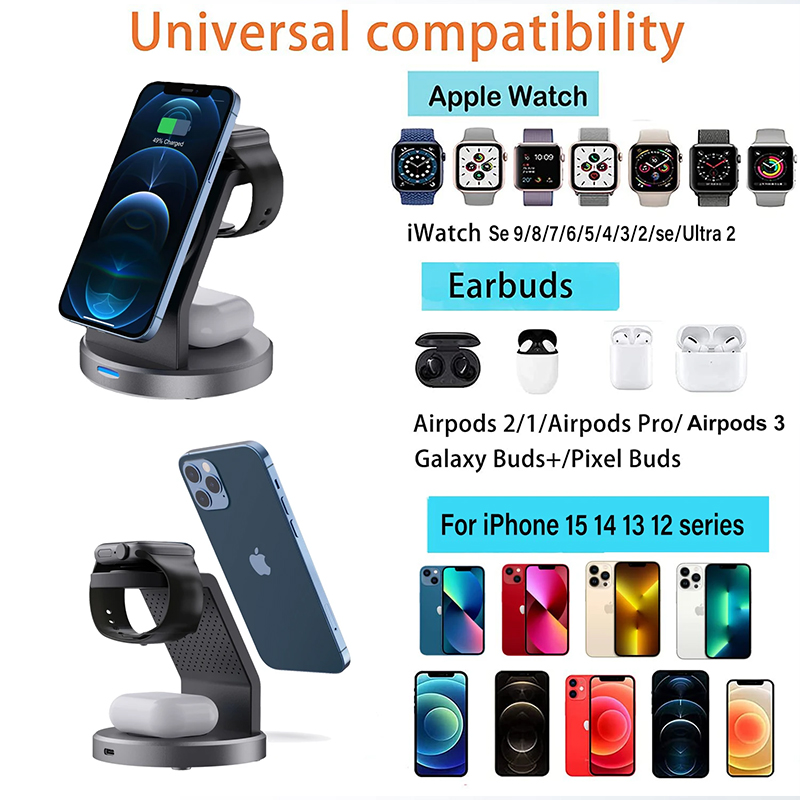 3-in-1 draadloos oplaadstation - Smartwatch Watches Compatible With Iphone recensie en prijs