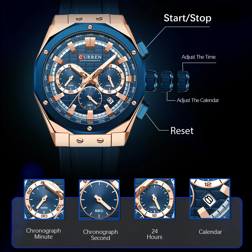 Curren Luxe Merk Hoge Kwalitei - Smartwatch Watches For Men Brands recensie en prijs