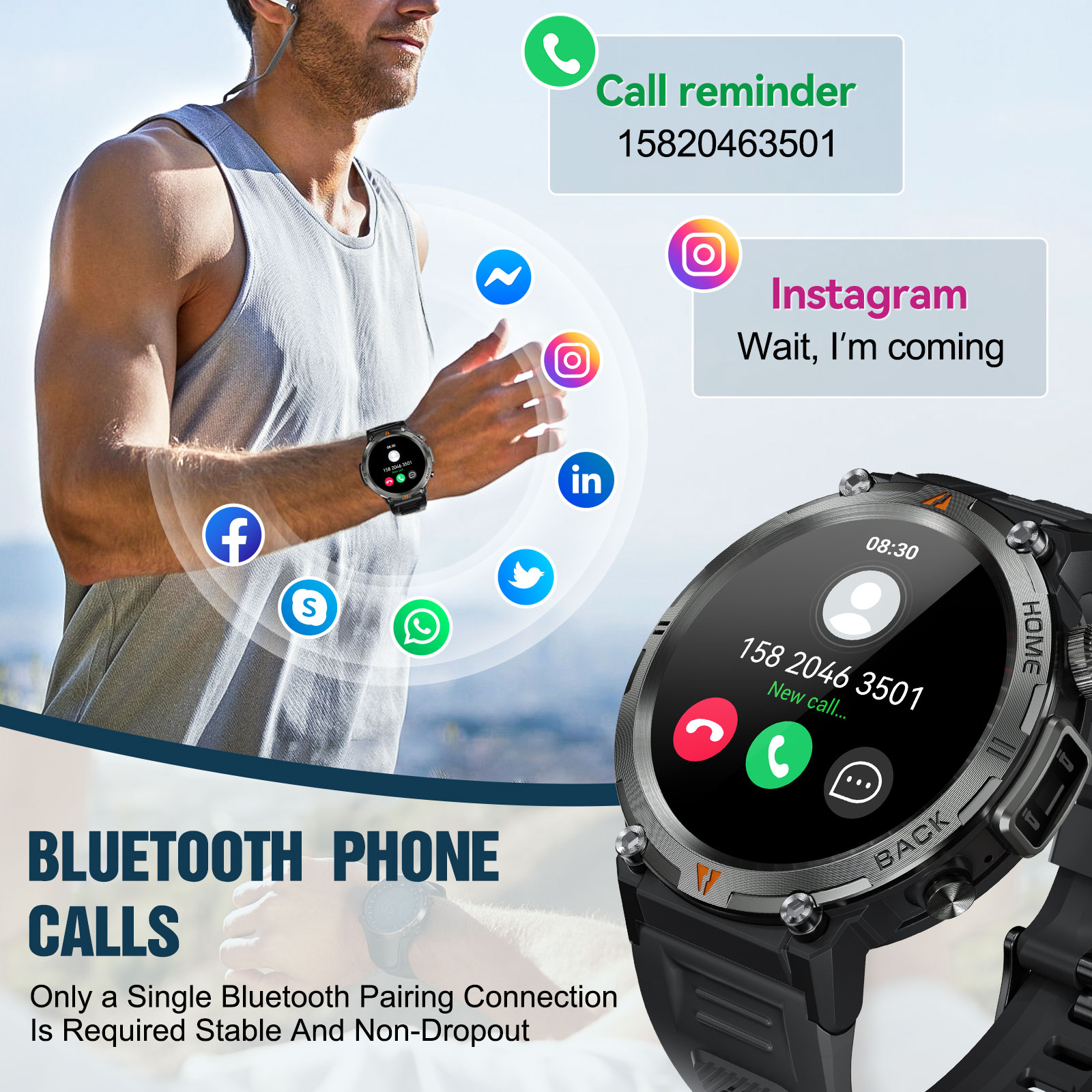 EIGIIS KE3 Bluetooth Oproep Sm - Xwatch Smartwatch recensie en prijs