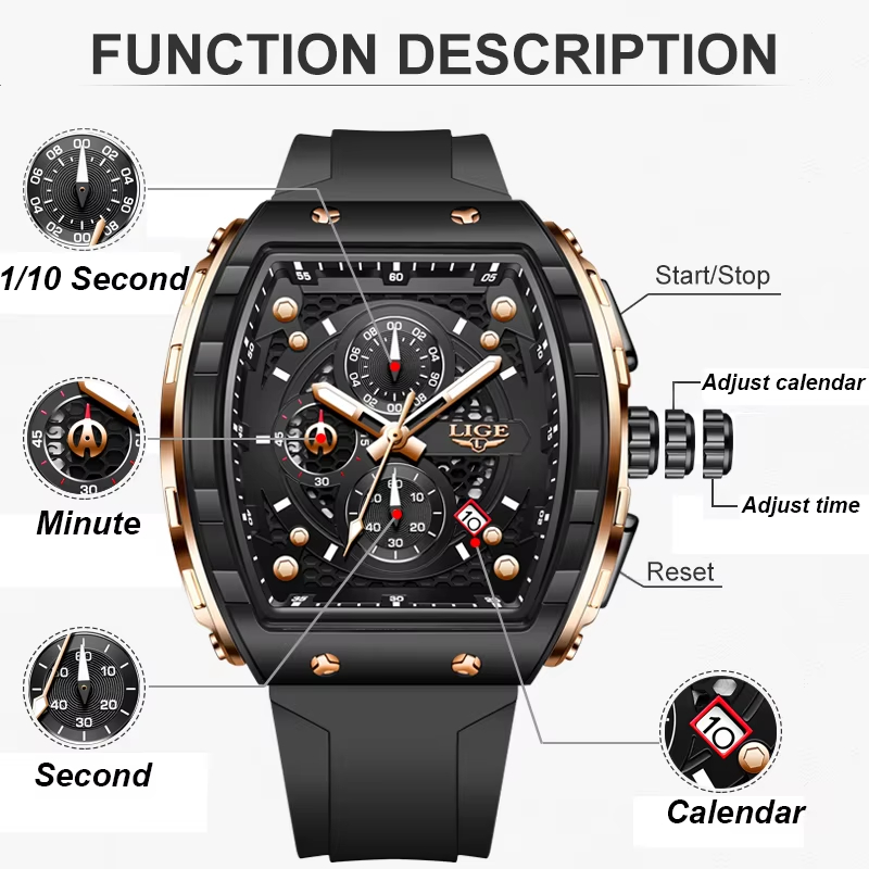 LIGE Topmerk Luxe Herenhorloge - Smartwatch Watches For Men Brands recensie en prijs