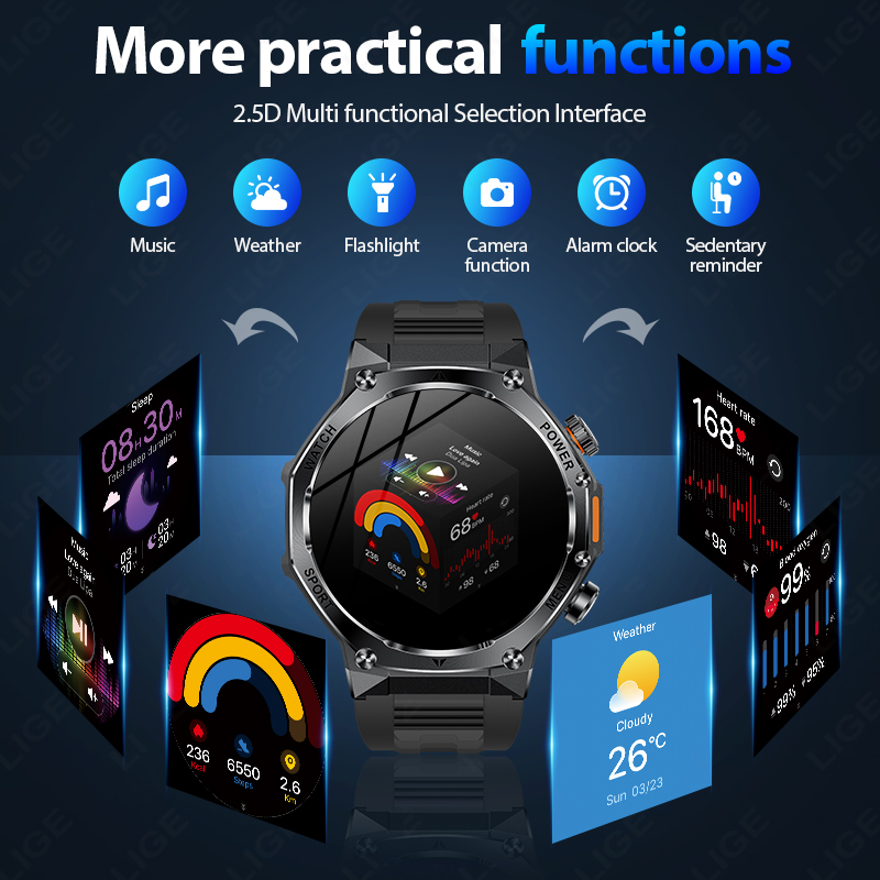 LUIK Nieuwe Mannen 800 mAh Ult - Smartwatch Latest Watches For Men recensie en prijs