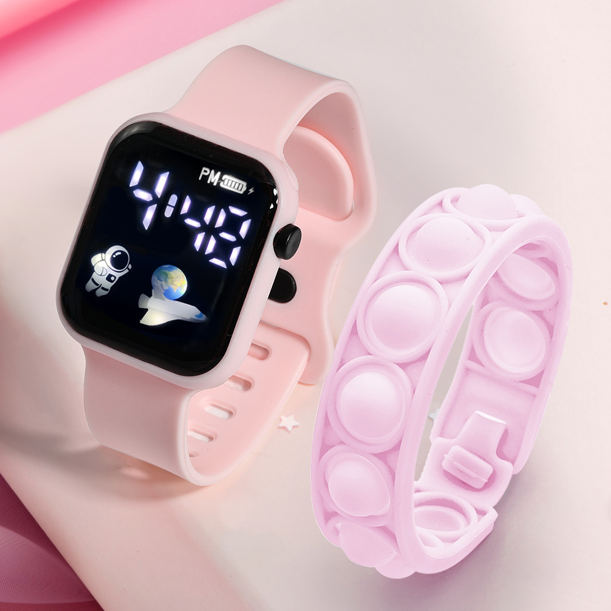 2 Stuks Kinder Slim Horloge Ar - Smartwatch Watches Gift For Girls recensie en prijs